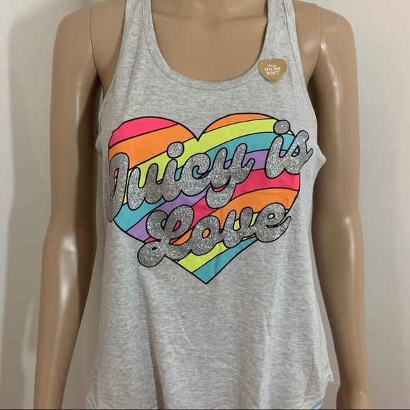 LAST TWO AVAILABLE!!- New Juicy Couture Tank & Shorts Pajamas PJs Set - Picture 4 of 15